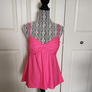 Old Navy Pink Knot Front Tankini  Swim Top